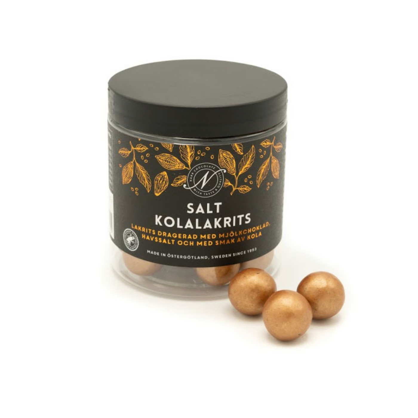 Narr Salt Kolalakrits, Lakritz mit Vollmilchschokolade mit Karamell