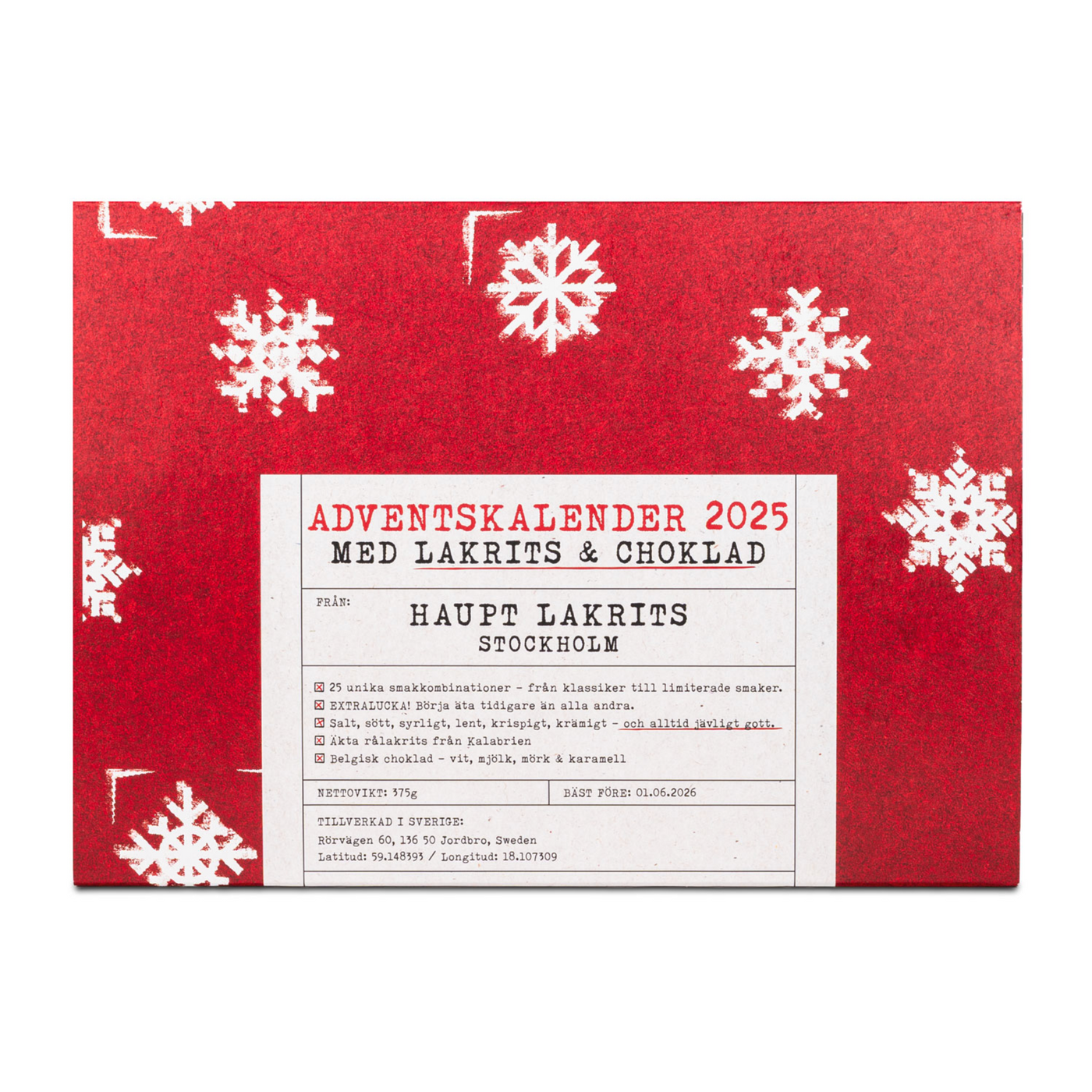 Adventskalender, verrücktes Schwedenlakritz, Haupt Lakrids