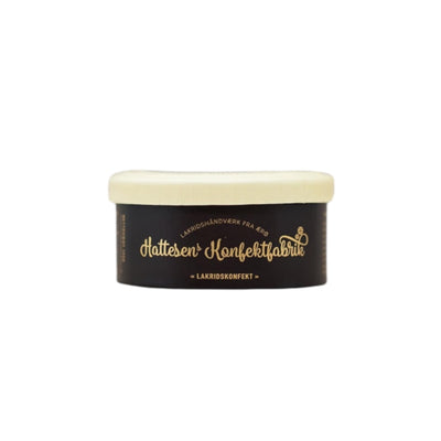 Hattesens Lakridskonfekt, Lakritz, Minzschokolade, Ingwer, Blutorange, Dose creme