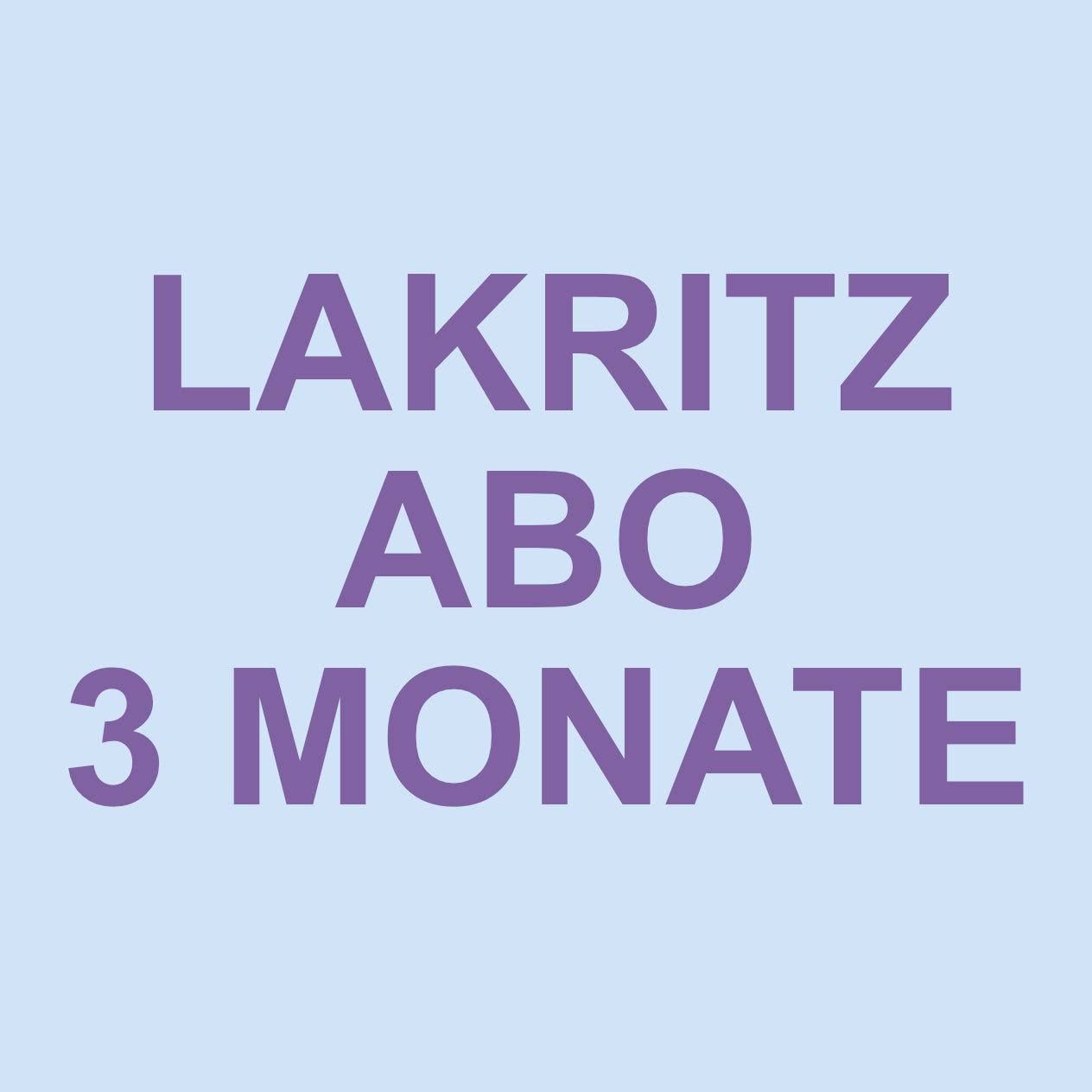 Lakritz Abo für 3 Monate – jeden Monat neue süße und salzige Lakritz-Spezialitäten entdecken.