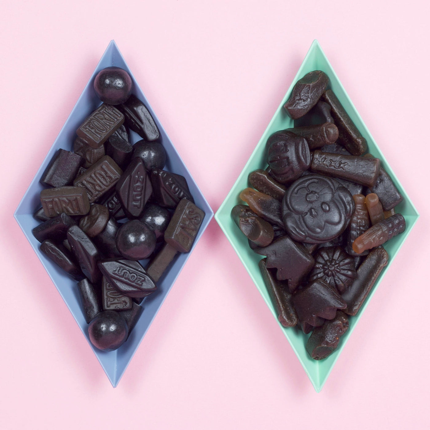 Vegetarischer Lakritz-Mix – süße und salzige Lakritzsorten gemischt.