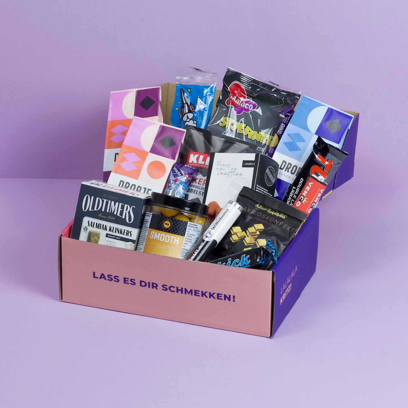 Lakritz Überraschungsbox XL mit 17 Sorten – große Geschenkbox mit 1,7 kg süßer, salziger und extrastarker Lakritze