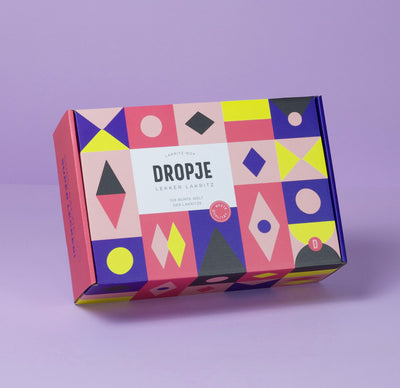 Bunte DROPJE Lakritzbox – Design trifft Geschmack in origineller Geschenkverpackung