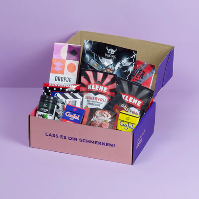 Bunte Auswahl zuckerfreier Lakritzsorten – Geschenkbox mit bis zu 13 Sorten Lakritz ohne Zucker