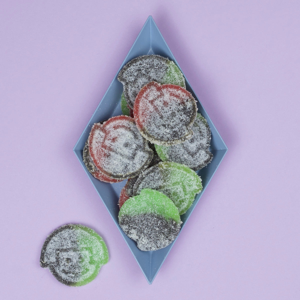 Lakritz- und Fruchtgummies mit starker Salzkruste