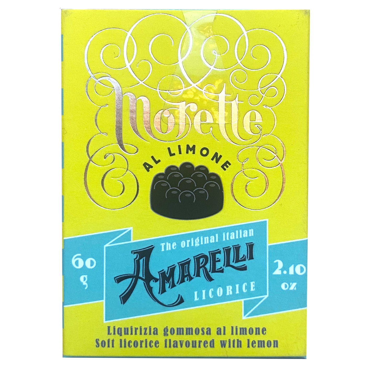 Amarelli Morette limone Lakritze. Ihr sucht süßes Lakritz aus Holland? Hier findet Ihr leckere süße Lakritz und viele weitere Sorten. Von Süß bis Salzig, von Vegan bis Zuckerfrei. Kräftig, mild, süßlich, salzig, einfach lecker! Jetzt süßes Lakritz online bestellen in deinem Lakritz Online Shop | Dropje lekker Lakritz.