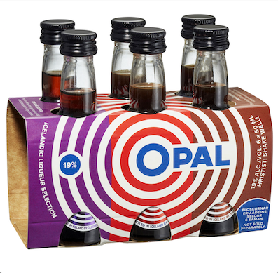 Opal Six Pack, Frucht Lakritz Liköre aus Island, 6 x 50ml